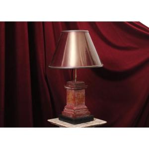 Lampe à poser en marbre, référence à l'obélisque Flaminio de Rome, XXe siècle
