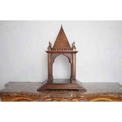 Maquette de temple, chef-d'oeuvre de compagnon signé et daté 1891.