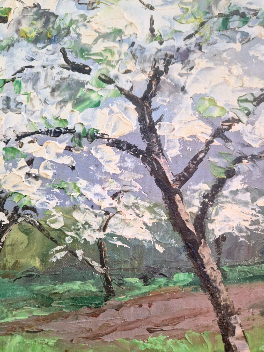 Paul Emile Pissarro (1884-1972) "apple Trees In Blossom"  Normandy-photo-3