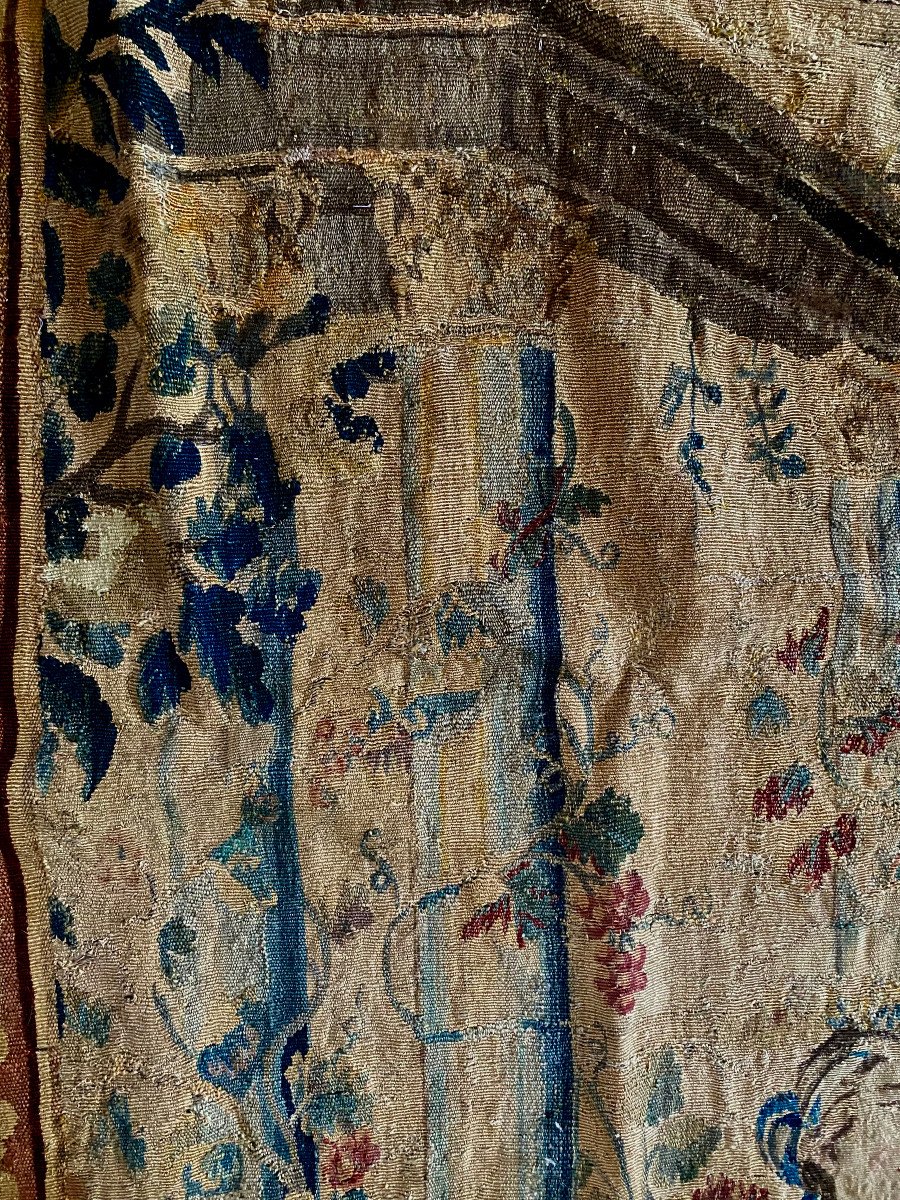 Aubusson Tapestry From Entre Deux. Mythological Scene. Louis XIV Period. End Of The 17th Century. -photo-4