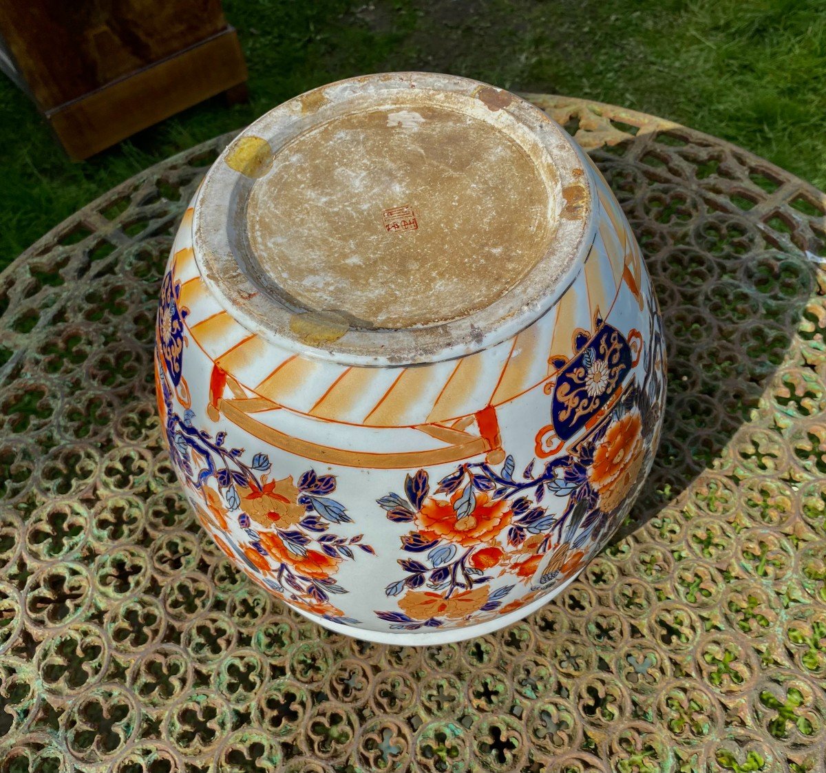 Intéressant bocal Imari. Japon. Style "kinrande" "brocart d'Or".  2 e moitié du XIX E Siècle.-photo-3