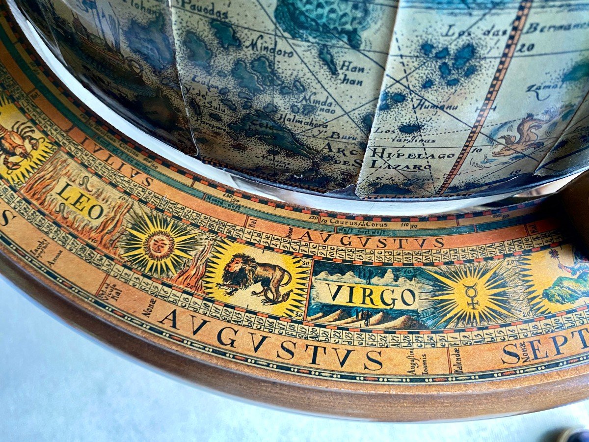 Unusual Rolling World Map Bar In The Style Of “erdapfel”. Vintage 60s. 20th Century-photo-2