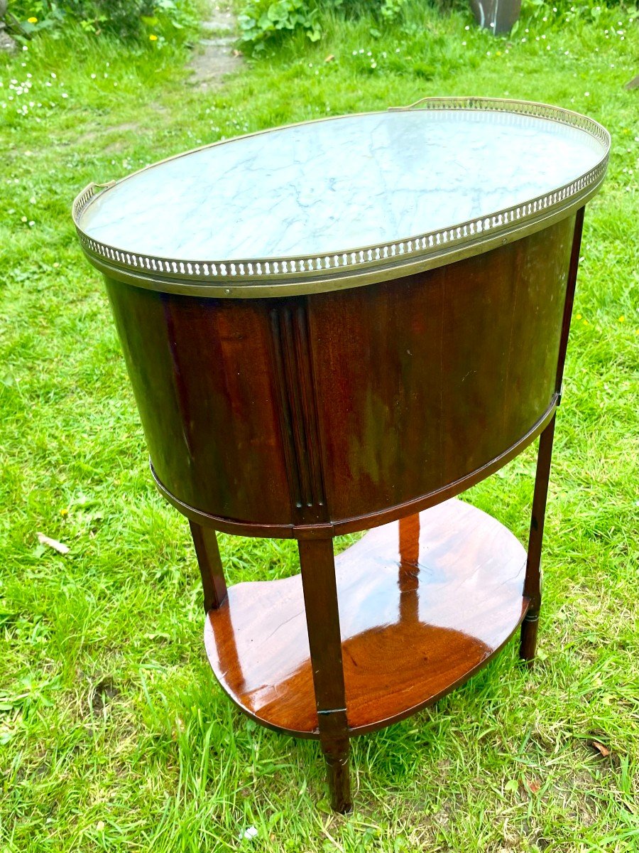 Chiffonniere Table Or Flying Table. Mahogany. Louis XVI. 18th Century-photo-4