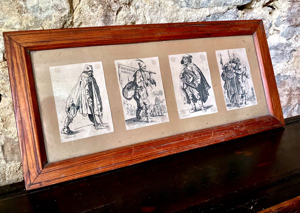 Estampes : Un Rembrandt et neuf des  "Gueux" d'Après Jacques Callot. XVIII Ou XIX E S? -photo-2