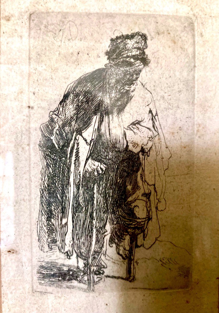 Estampes : Un Rembrandt et neuf des  "Gueux" d'Après Jacques Callot. XVIII Ou XIX E S? -photo-8