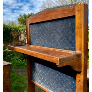 Directoire Style Fireplace Screen Called "billet Doux" With Its Blue Velvet. Nineteenth Century