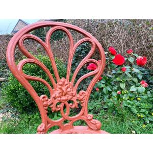 Pair Of Greenhouse Chairs. Wrought Iron. Period 1950. 20th Century. Spirit Of Napoleon III