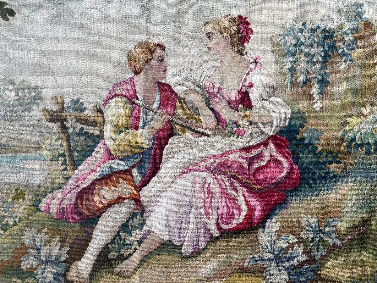 Une Tapisserie  Aubusson 20 Eme -photo-3