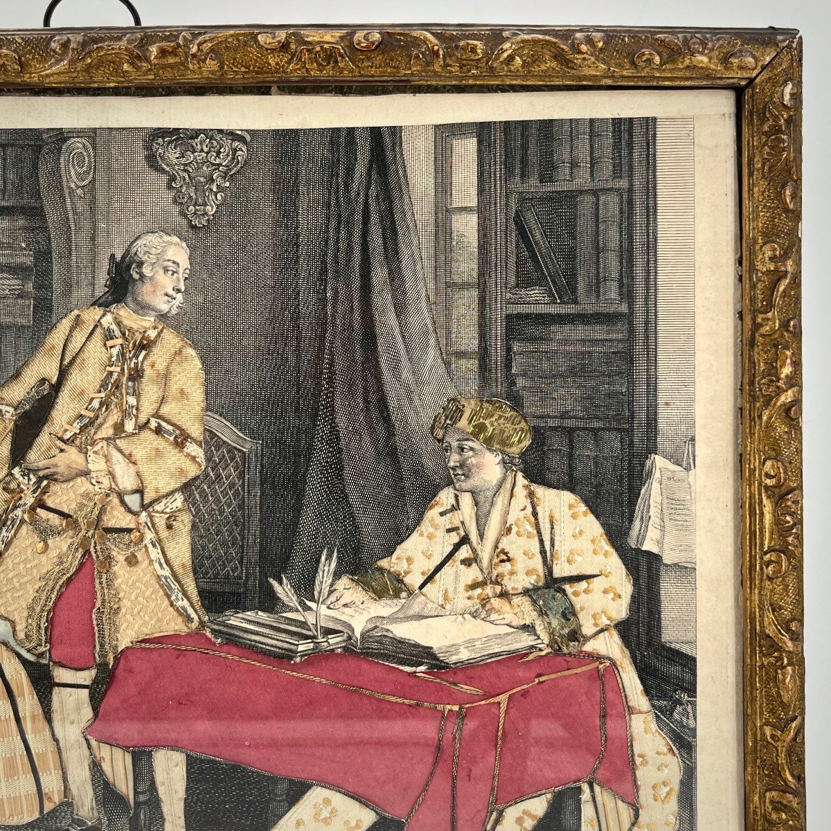 À femme avare galant escroc, gravure habillée du XVIIIe siècle d'après Nicolas Lancret 18e-photo-4