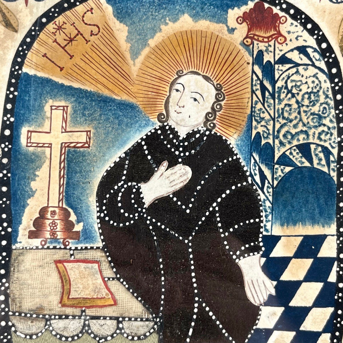 "Ignaty ora pro nobi", gouache habillée du XVIIIe siècle -photo-5