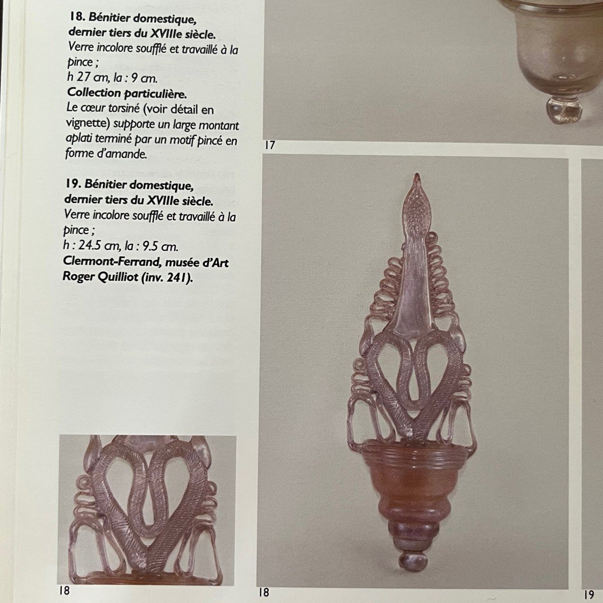 Bénitier XVIIIe en verre de la Margeride (Cantal) 18e siècle-photo-6