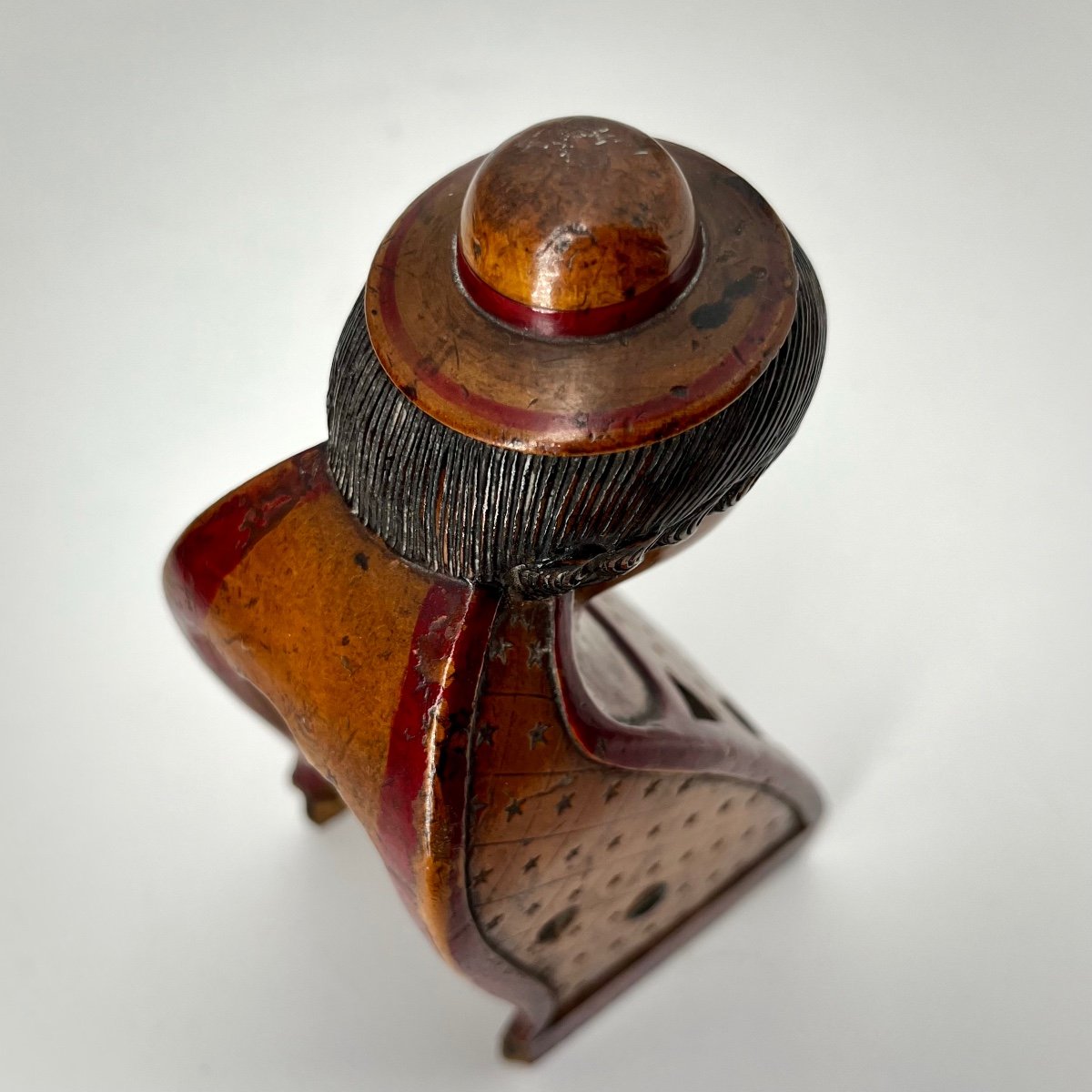 Hurdy-gurdy Pegboard With Sculpture Of A Woman's Head In Wood 19th Century Popular Art 19th -photo-4