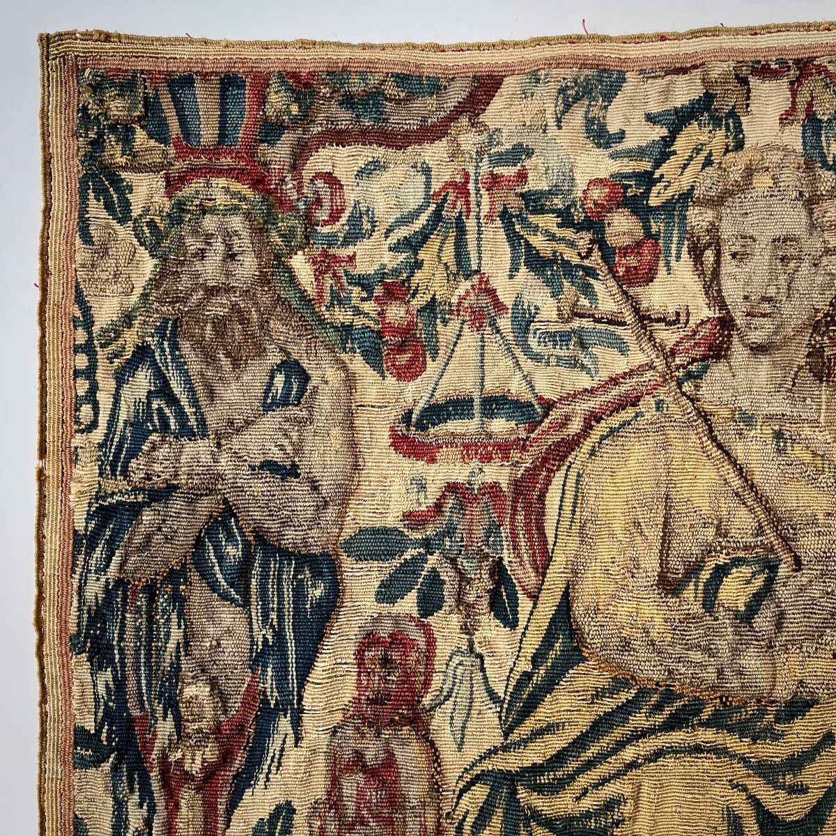 Allegory Of Justice, Fragment Of Flanders Tapestry, 16th Century High Period 16th-photo-2