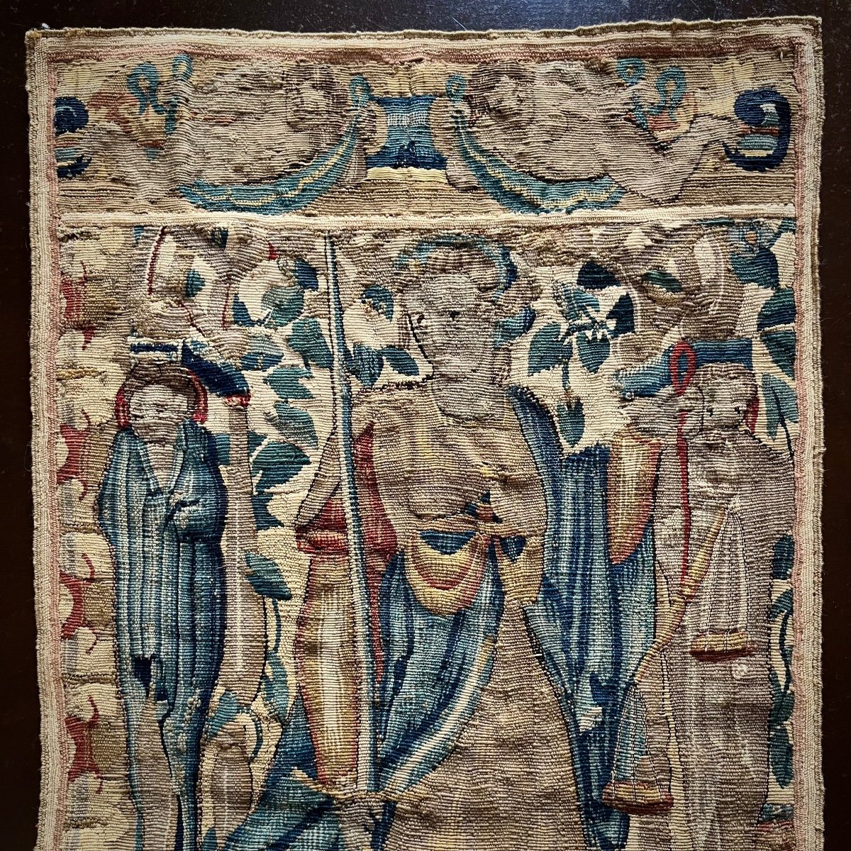Allegories Of Justice, Fragments Of Flanders Tapestry, 16th Century Haute époque 16th-photo-3