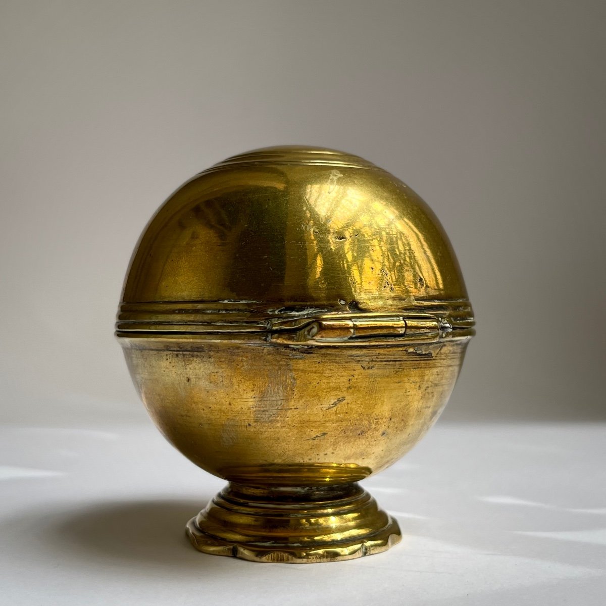18th Century Bronze Soap Or Sponge Ball 18th Century Toilet-photo-4