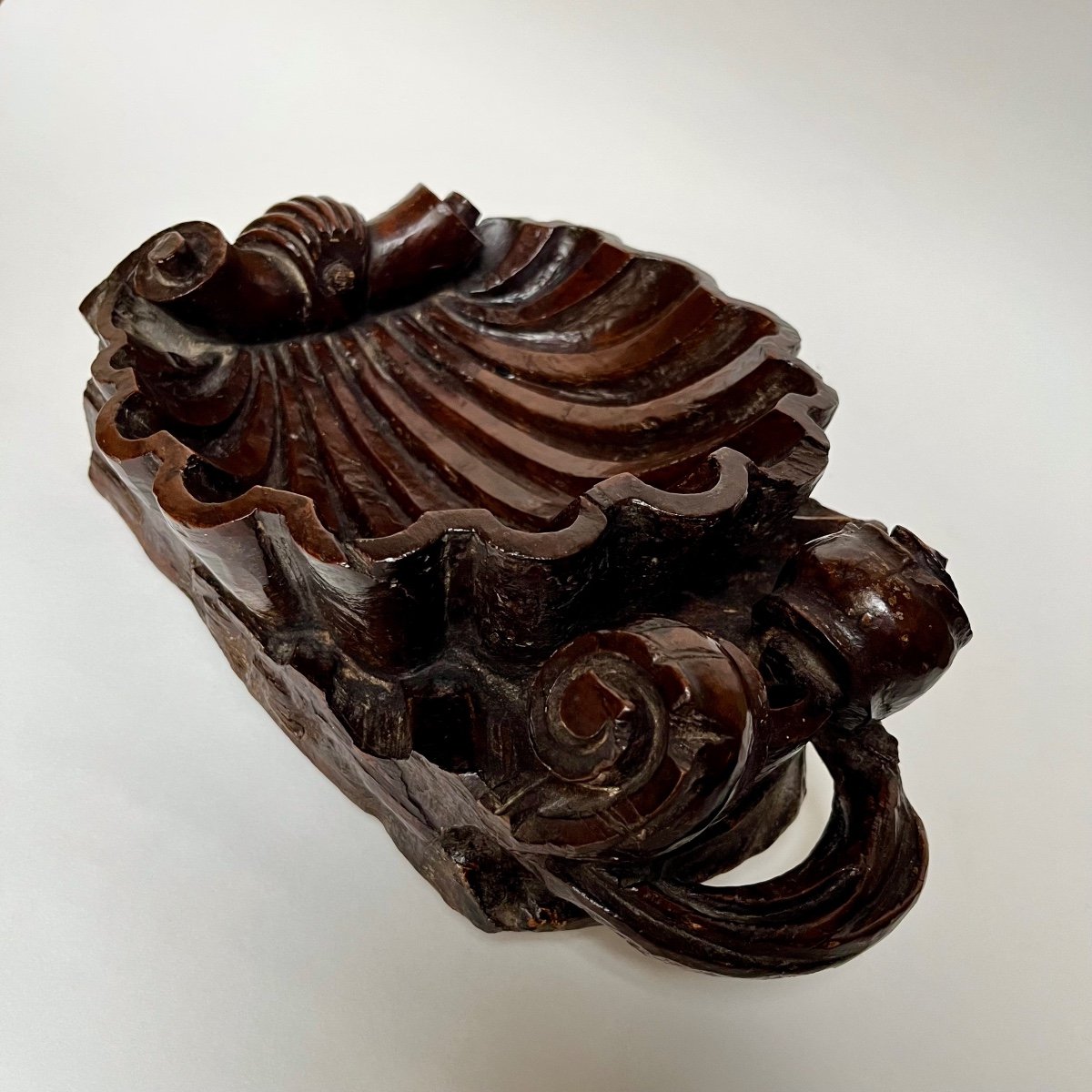 Carved Wooden Shell - Italy, 17th - 18th Century -photo-2