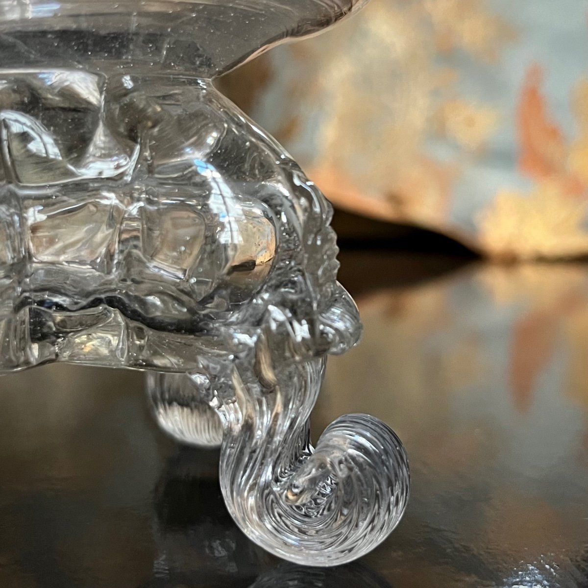 Blown Glass Salt Cellar, Normandy 18th Century 18th Century Salt Cellar-photo-5