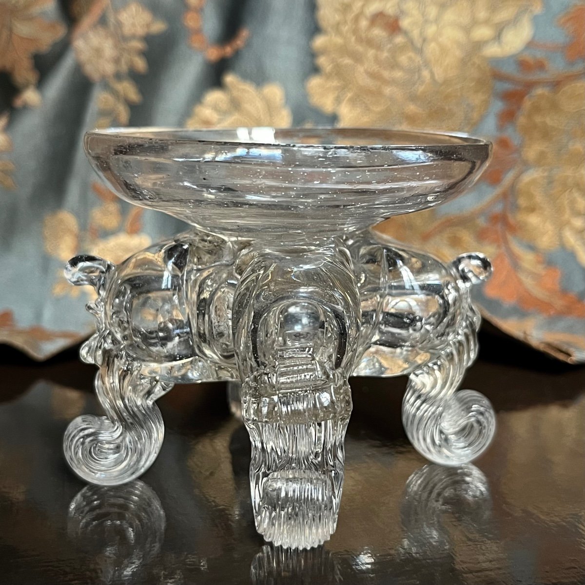 Blown Glass Salt Cellar, Normandy 18th Century 18th Century Salt Cellar-photo-7
