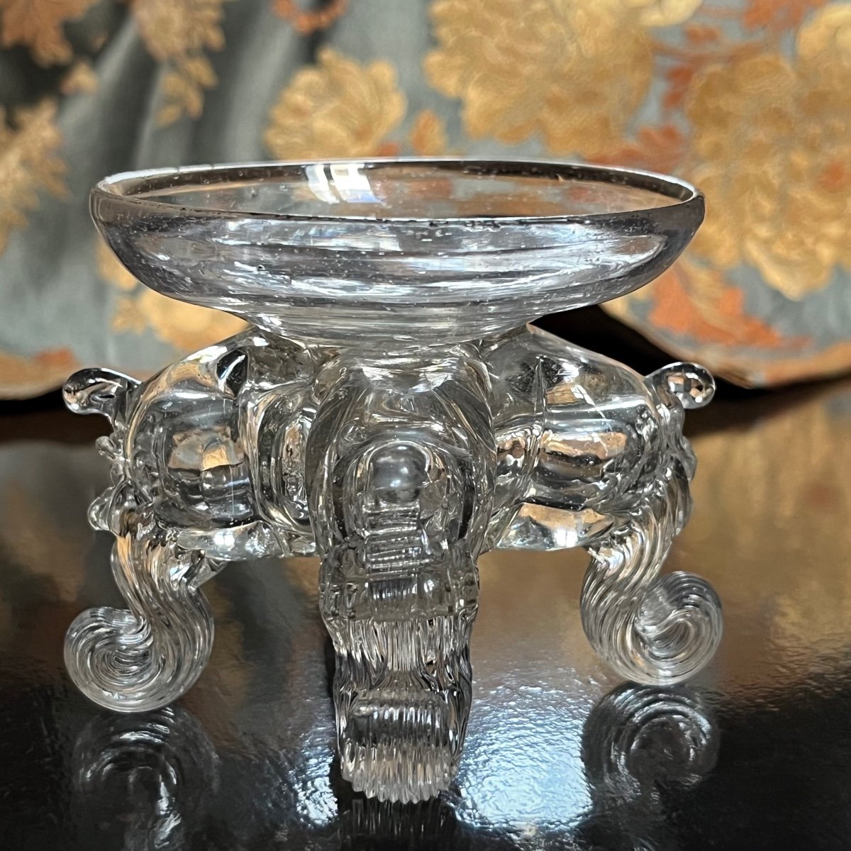 Blown Glass Salt Cellar, Normandy 18th Century 18th Century Salt Cellar