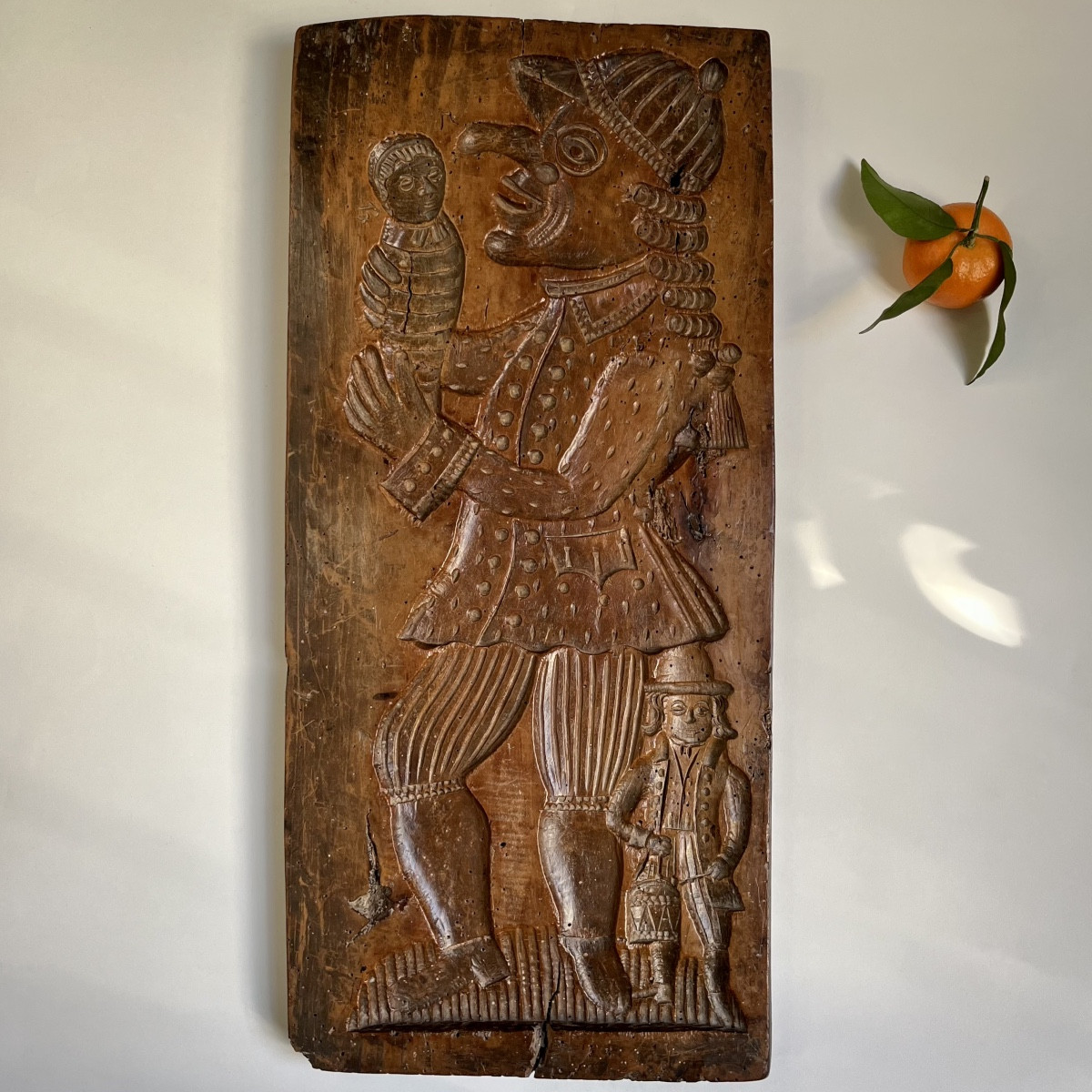 Carved Wooden Biscuit Or Gingerbread Mold - Alsace Folk Art, 18th And 19th Century-photo-2