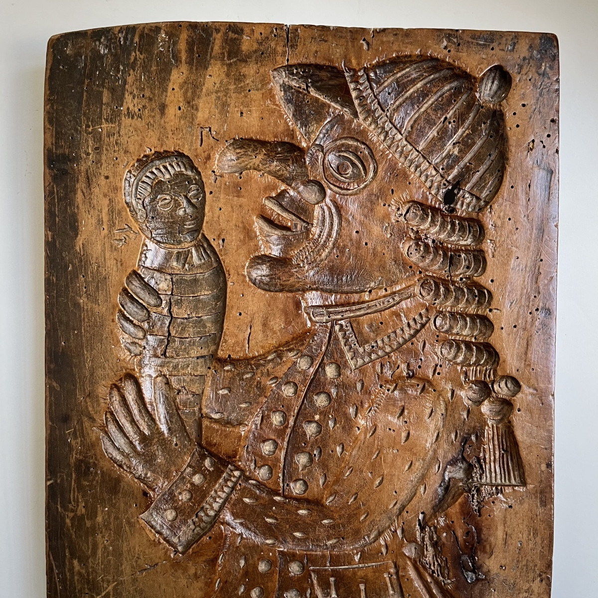Carved Wooden Biscuit Or Gingerbread Mold - Alsace Folk Art, 18th And 19th Century