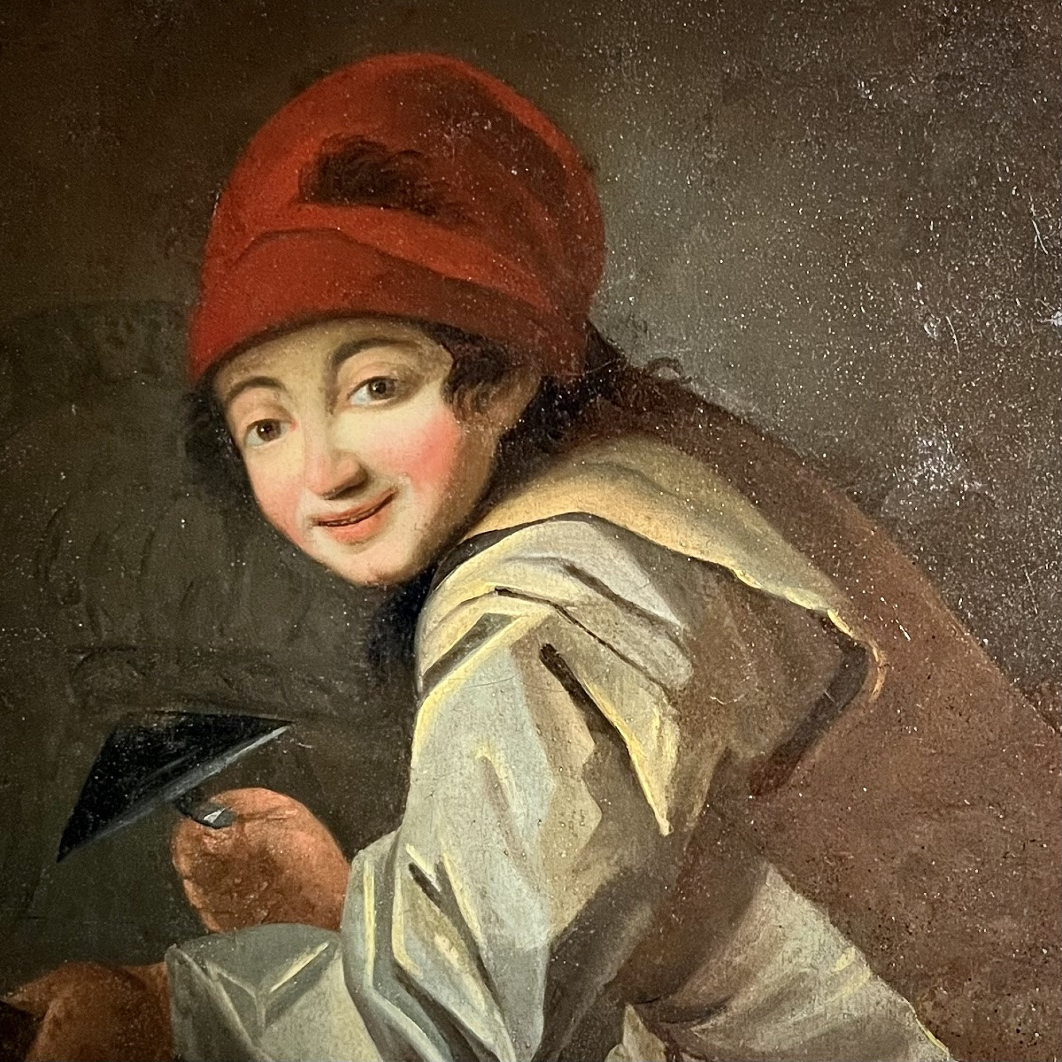 Portrait Of A Young Mason, 19th Century Oil On Canvas -photo-6
