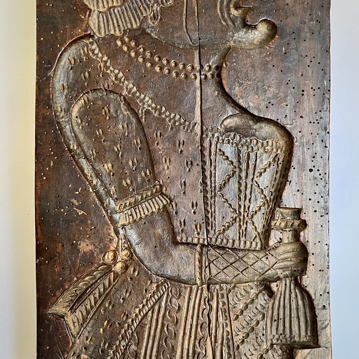 Carved Wooden Gingerbread Or Couque Mold - Folk Art Belgium Alsace 19th Century 19th-photo-3