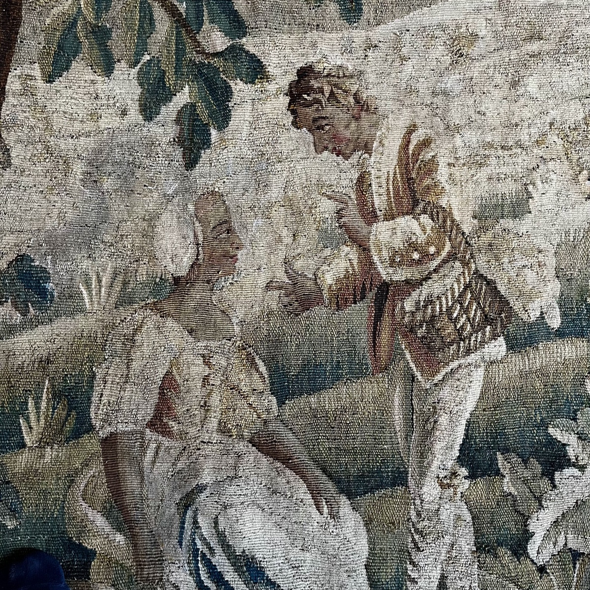 Fragment Of An 18th Century Aubusson Tapestry, 18th Century Gallant Scene -photo-7