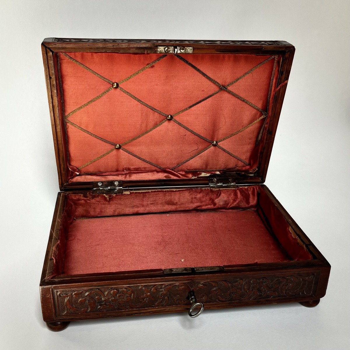 Coffret XVIIIe en bois de Sainte-Lucie - Bagard à Nancy - 18e siècle -photo-5