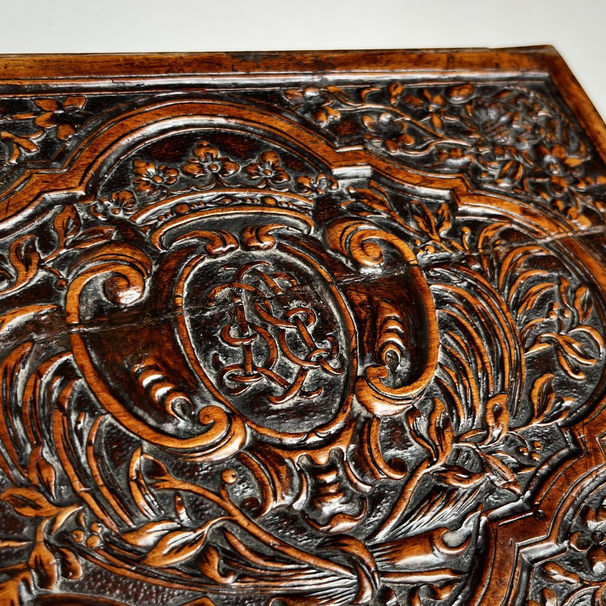 Coffret XVIIIe en bois de Sainte-Lucie - Bagard à Nancy - 18e siècle -photo-6