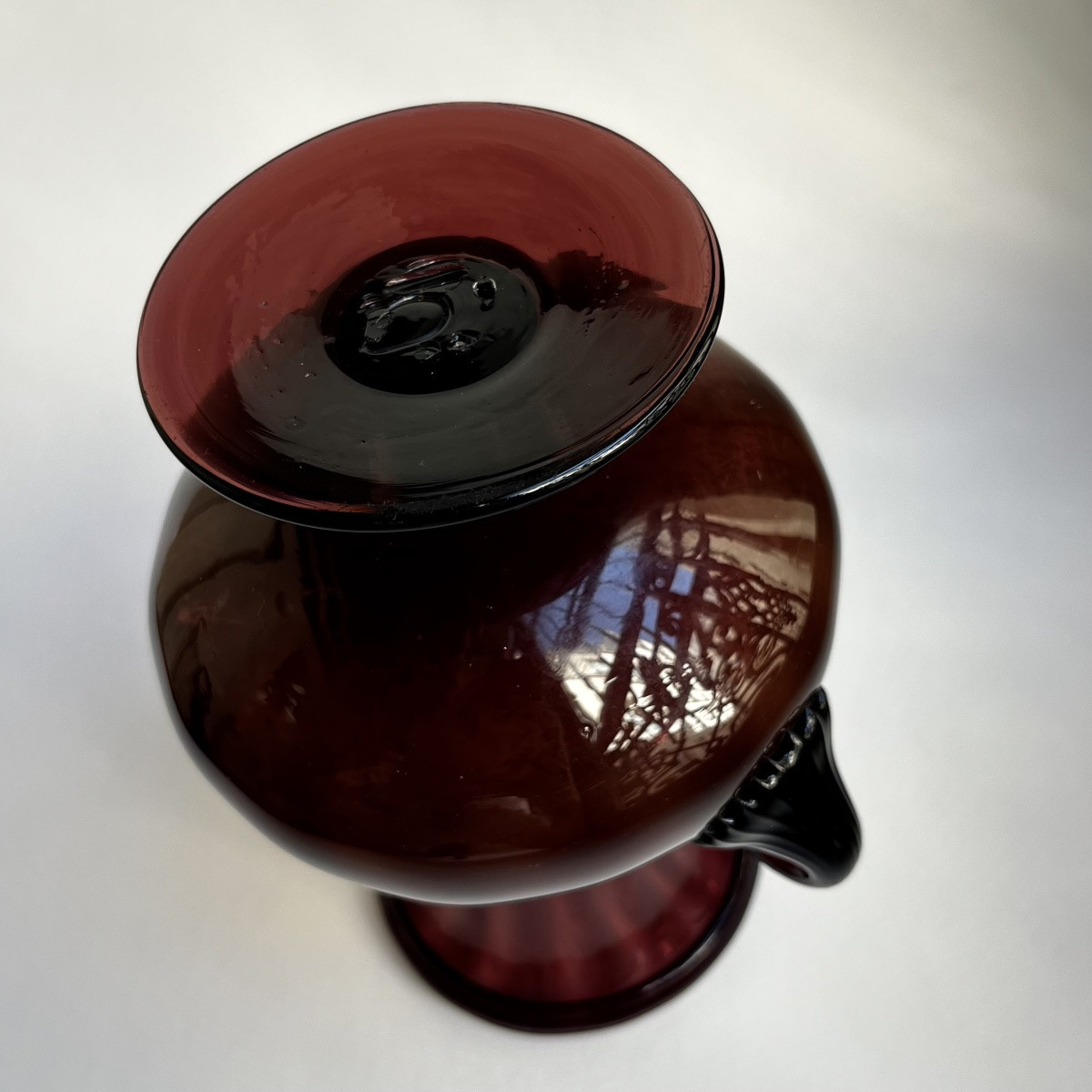 Manganese-tinted Blown Glass Vase, Late 18th - Early 19th Century -photo-5