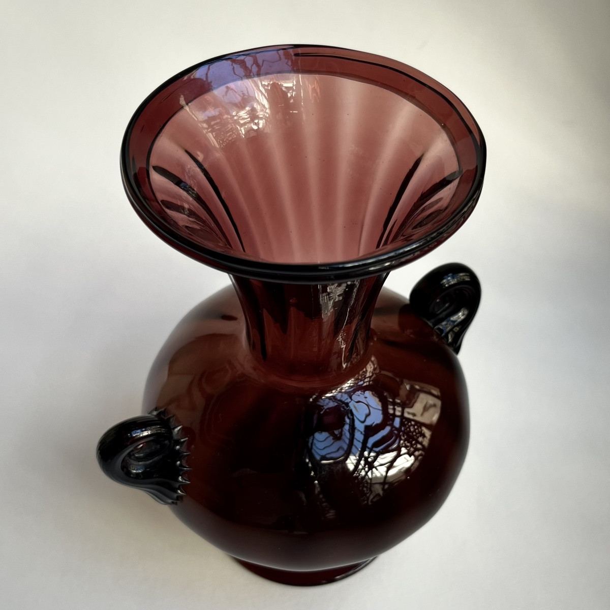 Manganese-tinted Blown Glass Vase, Late 18th - Early 19th Century -photo-8