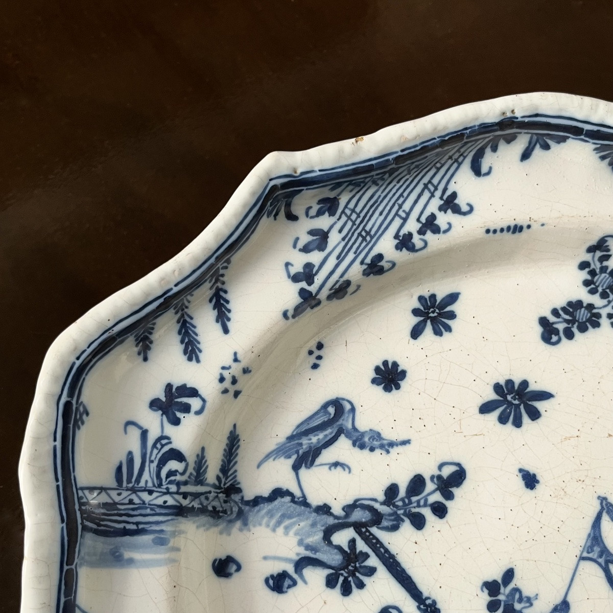 Large Earthenware Dish From Moustiers Or Marseille, 18th Century, With White And Blue Decoration, 18th Century-photo-7