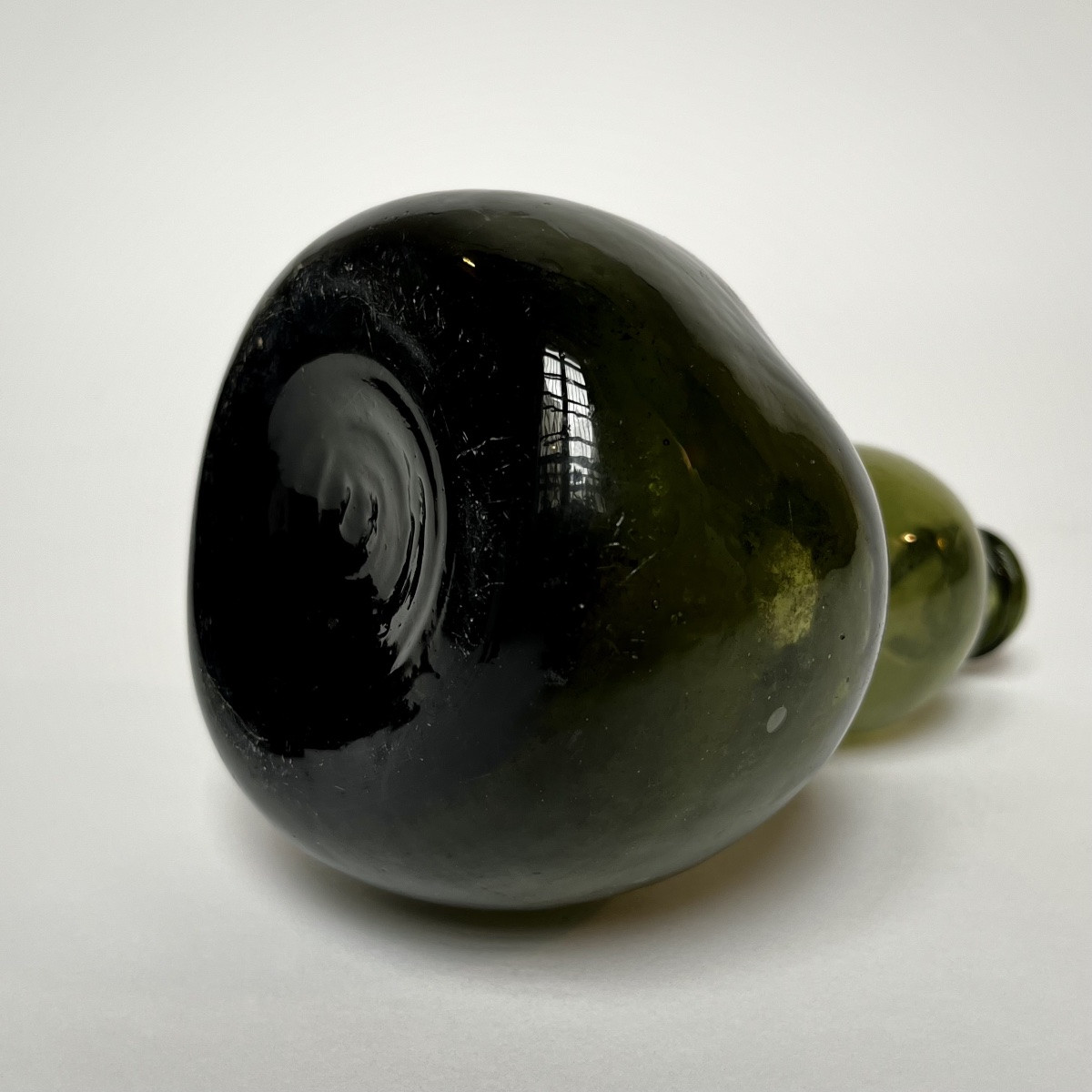 18th Century Blown Glass Gourd Bottle - 18th Century Folk Art Bottle-photo-6