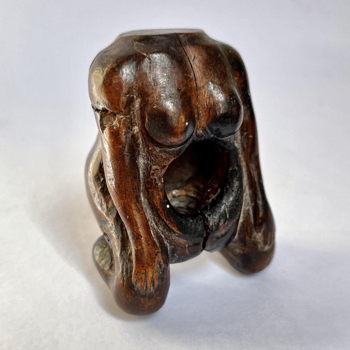 Casse noisette érotique en bois sculpté XIXe siècle curiosité  art populaire érotica curiosa-photo-3