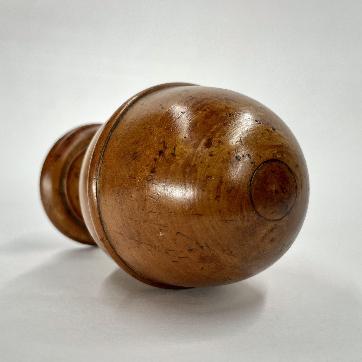Box Or Ball For Gilding - Silvering Pills In Turned Wood 19th Century Old Pharmacy 19th-photo-3