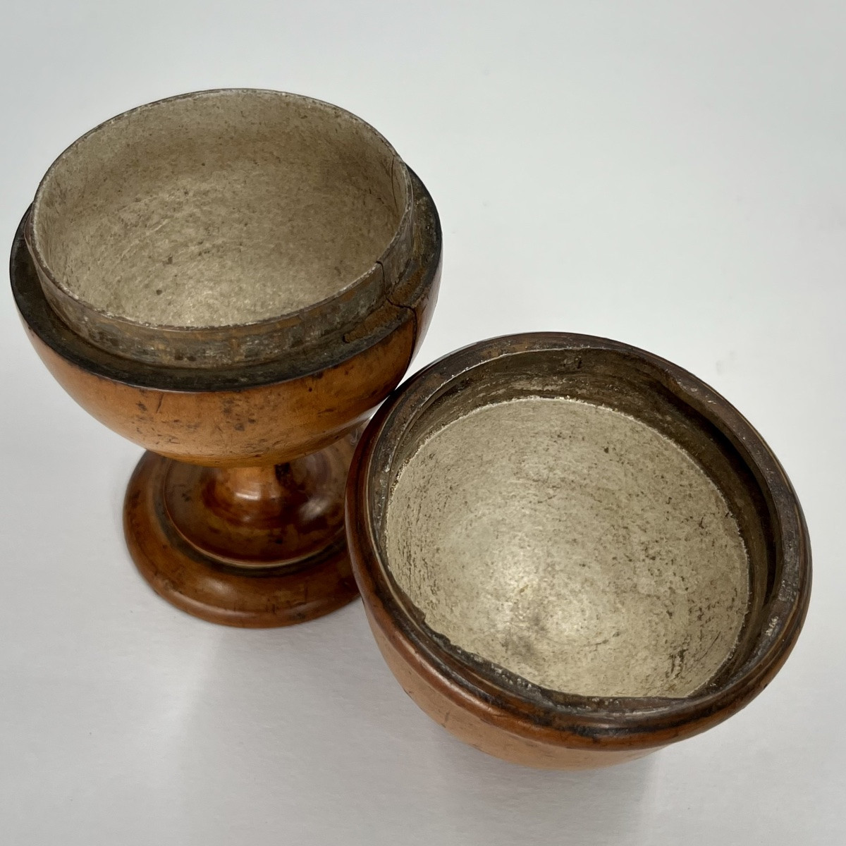 Box Or Ball For Gilding - Silvering Pills In Turned Wood 19th Century Old Pharmacy 19th-photo-4