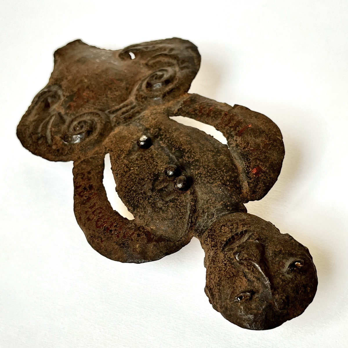 Embossed Stamped Iron Sign, 18th Century, Folk Art, 18th Century-photo-4