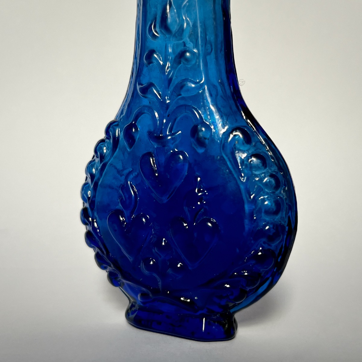 Bernard Perrot - Pocket Bottle In Cobalt Blue Glass Decorated With Fleur-de-lis, Late 17th And 18th Centuries-photo-1