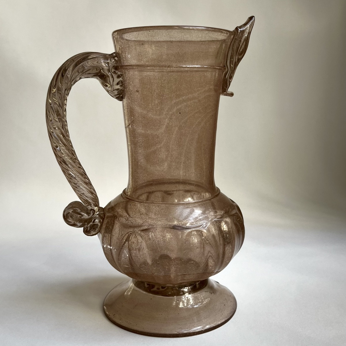 Aiguière en verre soufflé du XVIIIe siècle - Manufacture de la Margeride ? 18e-photo-3