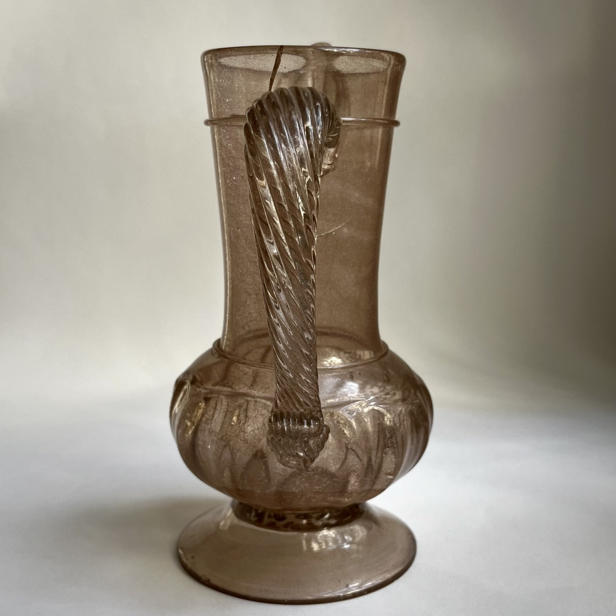 Aiguière en verre soufflé du XVIIIe siècle - Manufacture de la Margeride ? 18e-photo-4