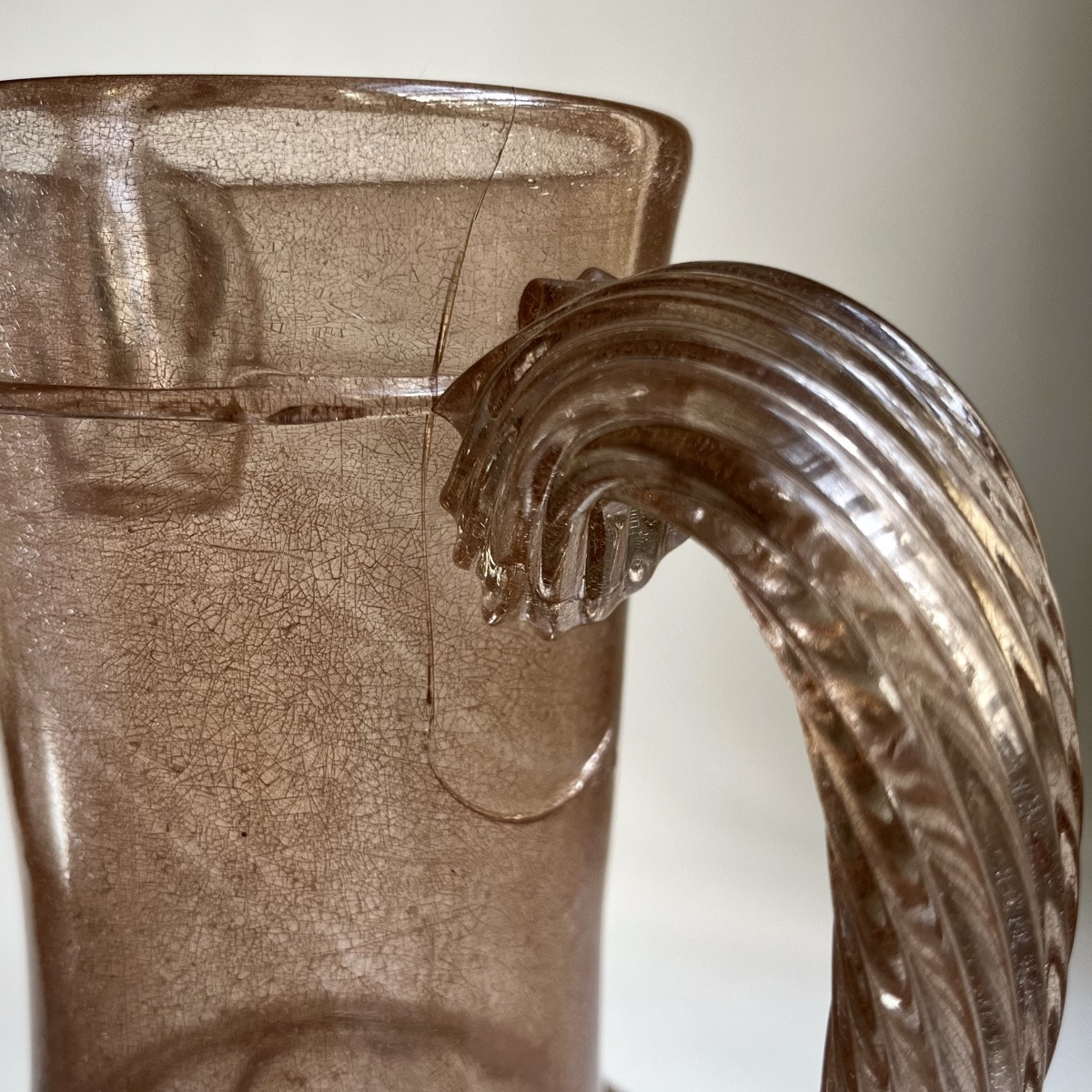 Aiguière en verre soufflé du XVIIIe siècle - Manufacture de la Margeride ? 18e-photo-1