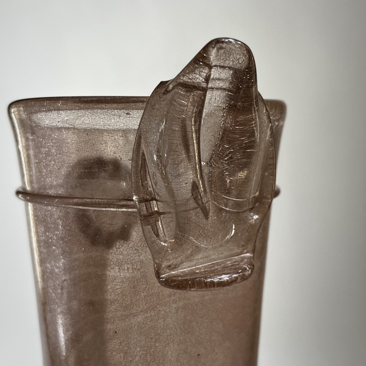 Aiguière en verre soufflé du XVIIIe siècle - Manufacture de la Margeride ? 18e-photo-3
