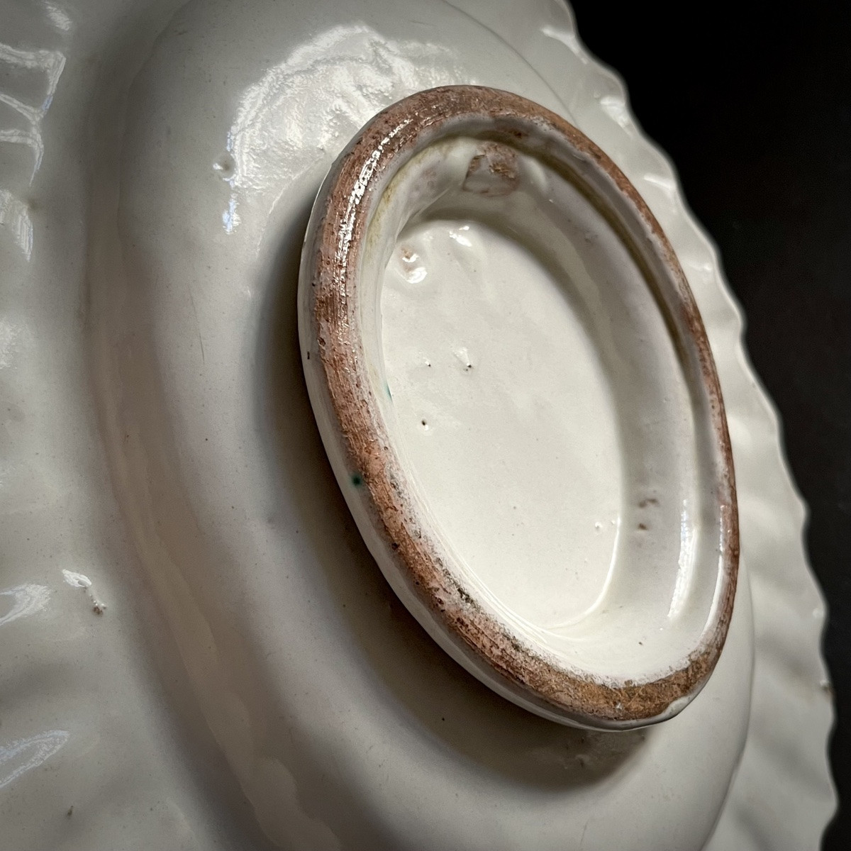 Hollow Dish On A Heel In Nevers Earthenware - 17th Century-photo-2