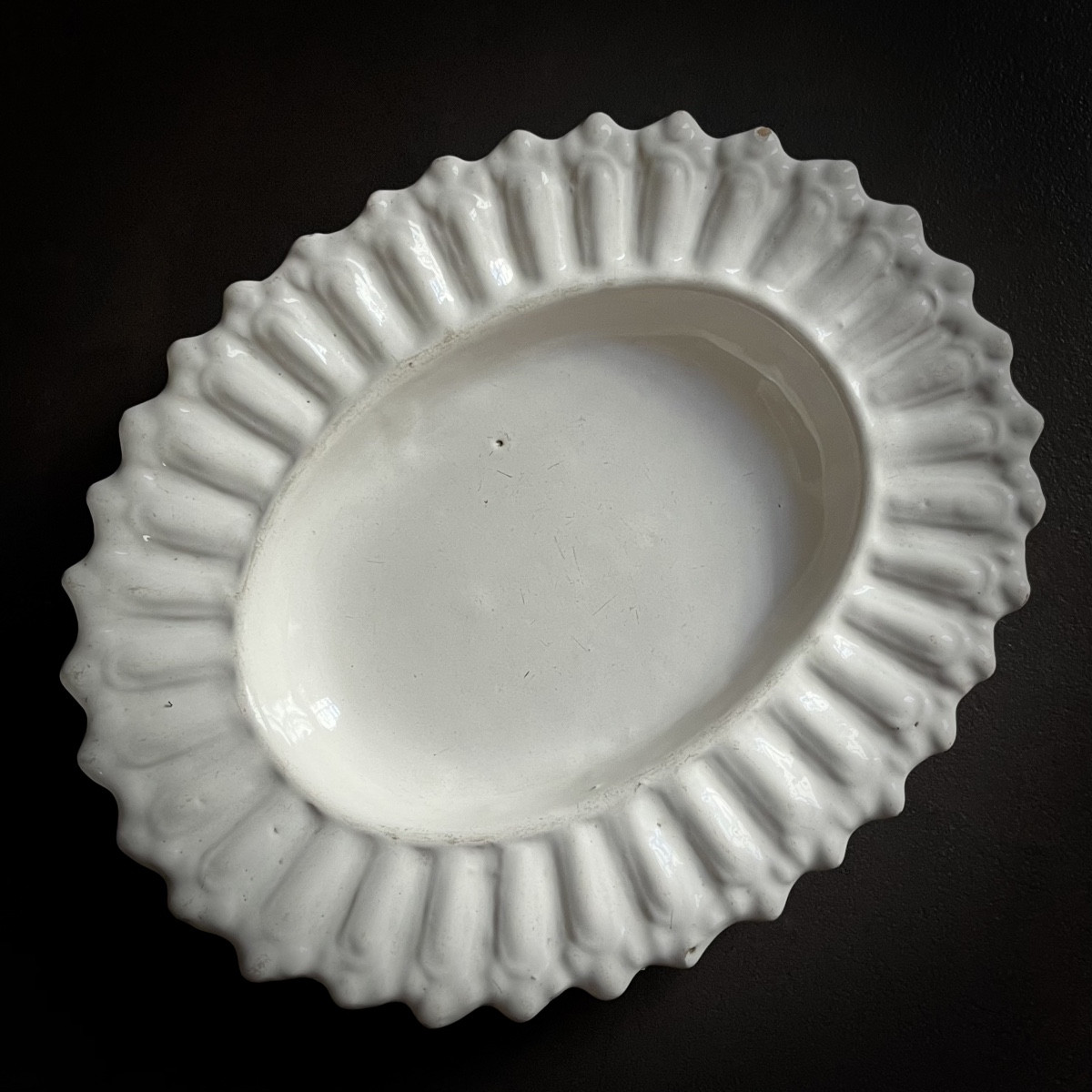 Hollow Dish On A Heel In Nevers Earthenware - 17th Century-photo-7