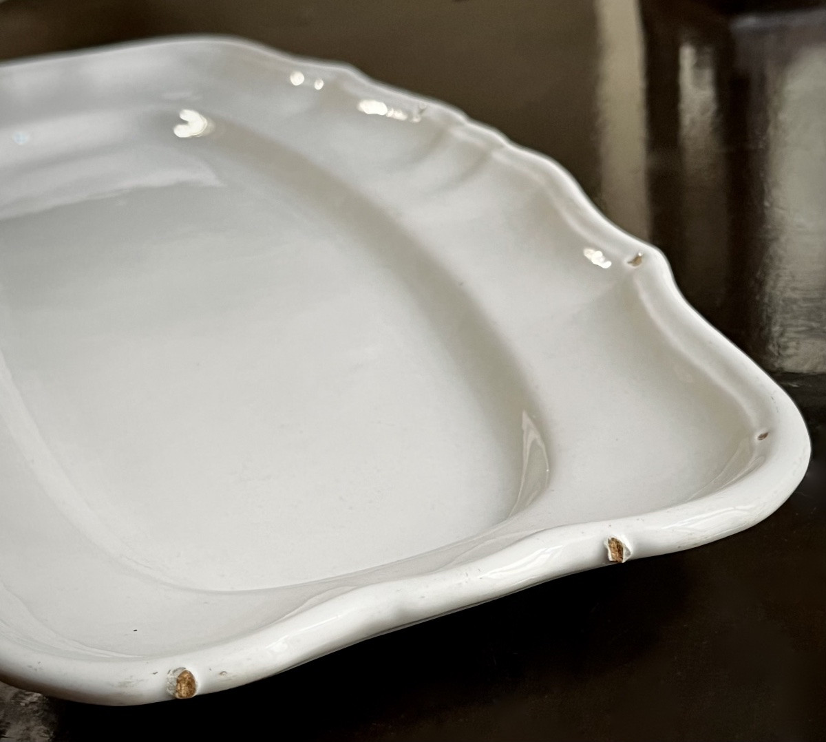 Large Fish Dish In Earthenware From Moustiers Or The South Of France, Late 18th - Early 19th Century-photo-3