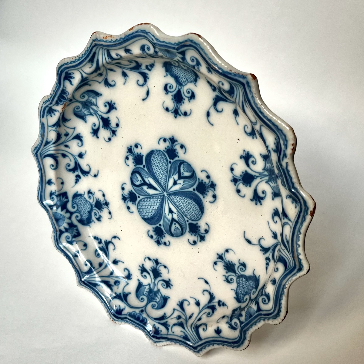 Dish Or Hollow Bowl In Marseille Or Turin Earthenware, 18th Century, White And Blue Decoration, 18th Century-photo-4