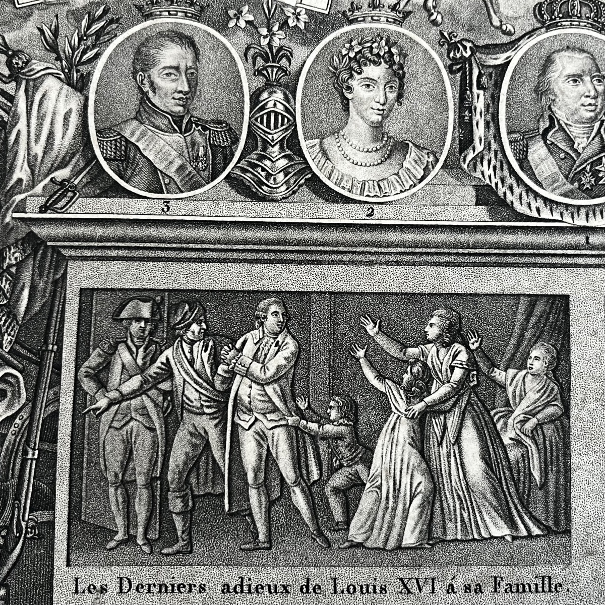 Calendrier perpétuel royaliste 1816 - 1823 Louis XVIII  - Restauration début XIXe siècle 19e-photo-1