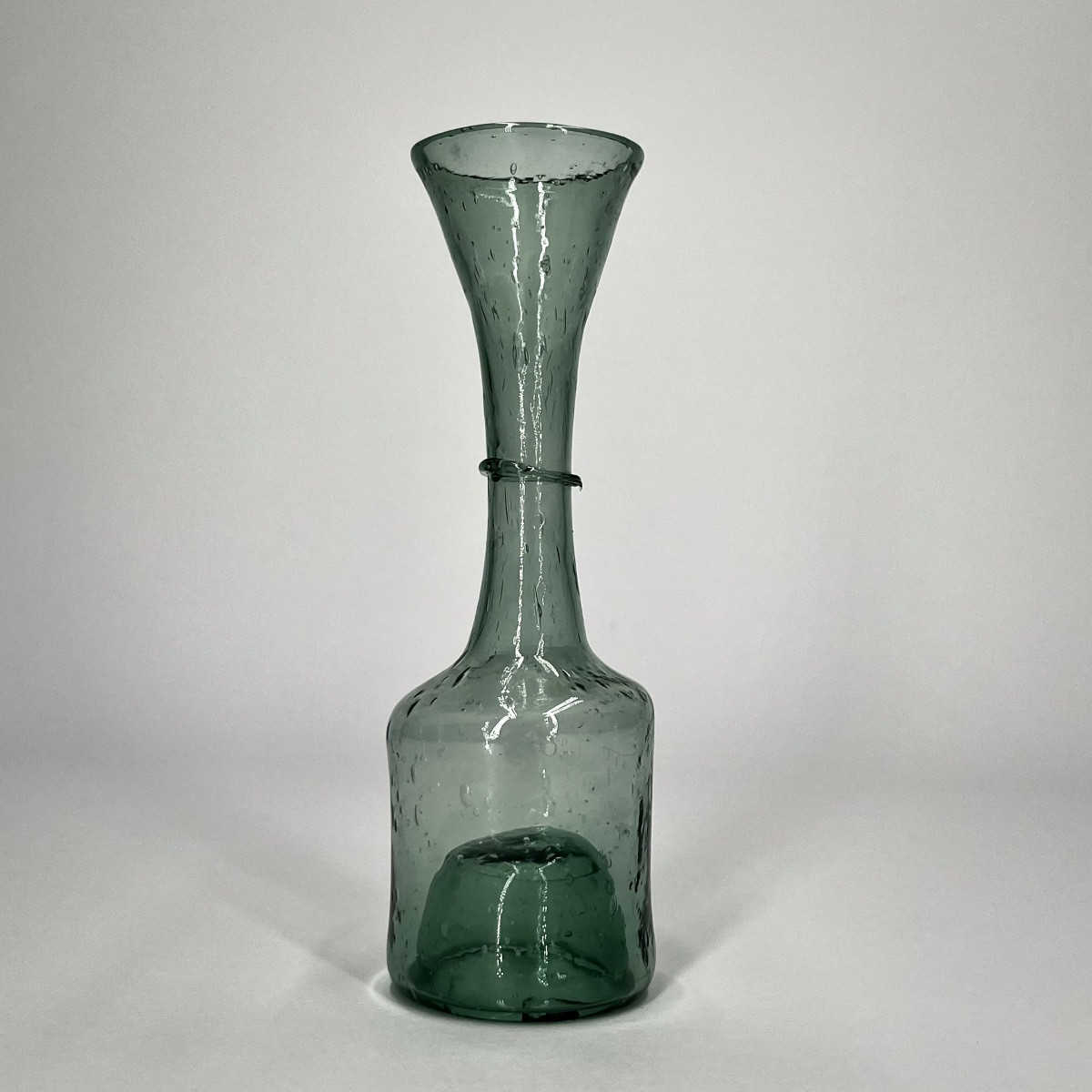 Green-tinted Blown Glass Oil Or Wine Measure From Languedoc, 18th-19th Century-photo-6