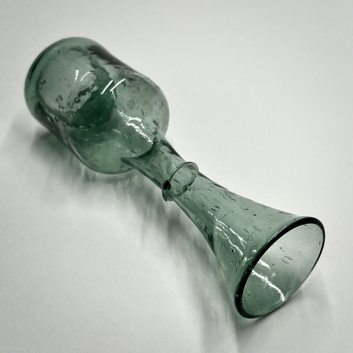 Green-tinted Blown Glass Oil Or Wine Measure From Languedoc, 18th-19th Century-photo-8